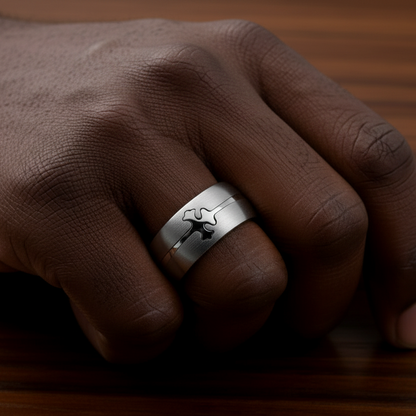 Silver Double Cross Band