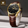 Elegant Leather Timepiece - Brown / black
