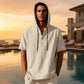 European And American Linen Short-sleeved Men's T-shirt Simple