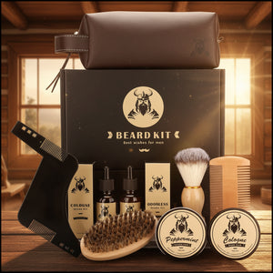 Beard Care Kit for Men 9 Pcs Beard Grooming Kit