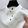 Men's Ice Silk Mesh Polo Shirt - White