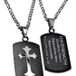 Black Shield Cross Necklace