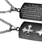 Black Shield Cross Necklace