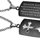 Black Shield Cross Necklace