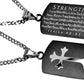 Black Shield Cross Necklace