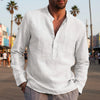Men's Casual Button Down Shirts Long Sleeve Tops - White