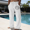 Men's Fashion Streetwear Straight Pants - White