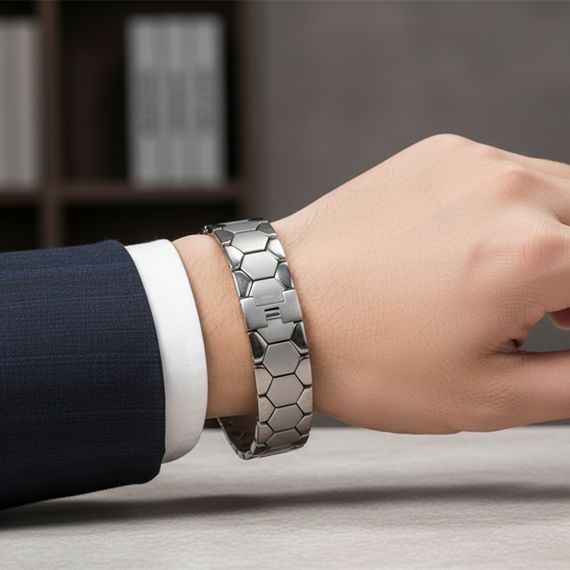 Men's Titanium Magnetic Bracelet 4-in-1 Energy