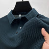 Men's Ice Silk Mesh Polo Shirt - Dark Green