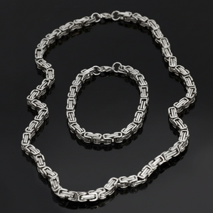 Viking Stainless Steel King Chain + Bracelet