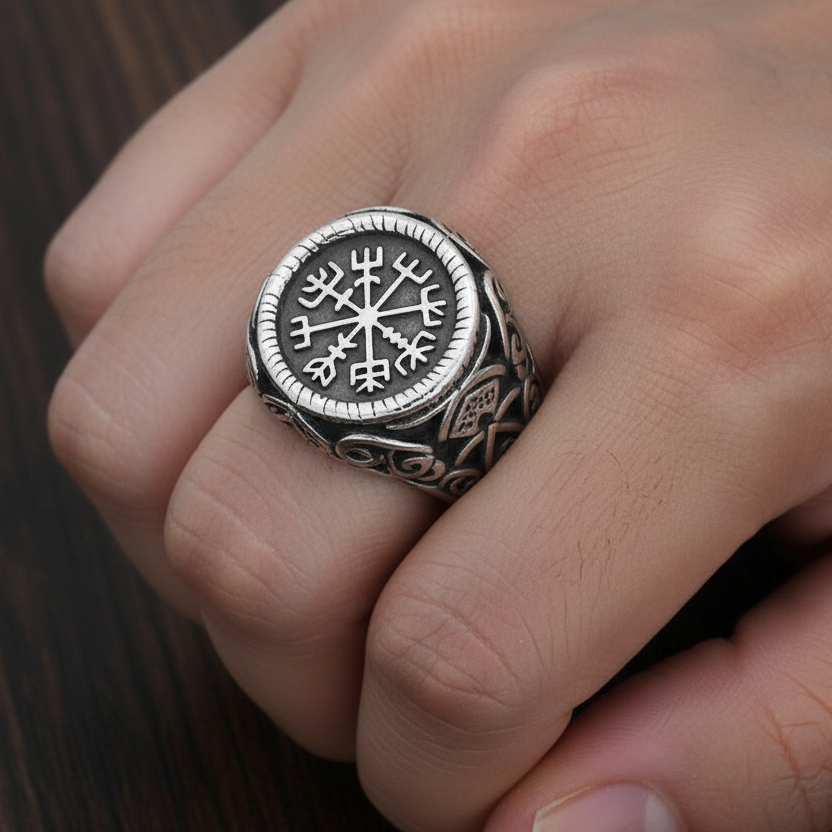 Vikings Vegvisir Stainless Steel Ring